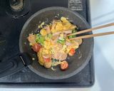 魚肉ソーセージと彩り野菜のふわたまソテー作り方4写真