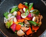 SDGs　小豆の煮汁でカレーを煮込む作り方3写真