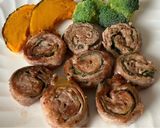 豚の薄切り肉と大葉でくるくるステーキ作り方7写真