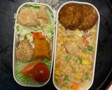 全てレンジ洋風さっぱり赤味噌味炒飯弁当作り方16写真