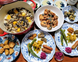 簡単！秋の味覚。きのこと栗の炊き込みご飯作り方5写真