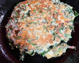 ブロッコリーの葉のお好み焼き作り方5写真