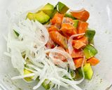 和えるだけ★アボカドとサーモンのわさび醤油レモン作り方5写真