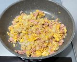 定番！チャーハンももハム入り作り方1写真