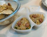 ウインナーとたまごのバター醤油おにぎり作り方5写真