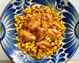 鶏もも肉と缶詰コーンのガリバタ醤油炒め作り方7写真