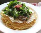 【 梅めかぶ納豆冷製パスタ 〗作り方5写真