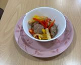 豚肉ボール・お揚げとパプリカ煮作り方6写真