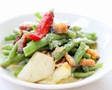 蒸し焼きで簡単に【インゲンのオイル蒸し】作り方5写真