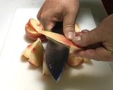 桃とセロリと生ハムの冷製パスタ作り方4写真