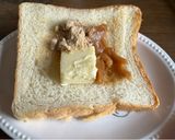 甘々おやつトースト（バターやジャム）作り方1写真