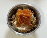 究極爆速飯！新米と食べたいキムチ納豆冷奴作り方2写真