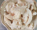 春菊と鶏むね肉の簡単白だしうどん作り方1写真