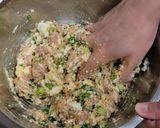 納豆入り!鶏むね豆腐の筋肉海苔バーグ作り方4写真