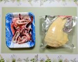 簡単ランチ！タケノコとイカのパスタ作り方1写真