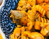 鶏肉とジャガイモのトマト缶煮＋短パスタ作り方4写真