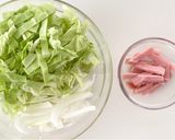 ハムとキャベツのカレーミルクスープ作り方1写真