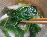 大根ほうれん草の味噌汁作り方4写真