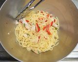 鶏肉とパプリカと新生姜の冷製パスタ作り方8写真
