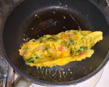 菜の花とベーコンとチーズのオムレツ作り方4写真