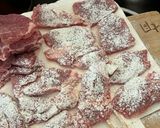 豚肩ロース肉の一口サイズとんかつ作り方2写真