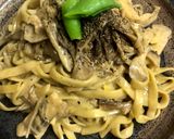 ポルチーニのフォンドヴォークリームパスタ作り方10写真