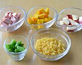 早ゆでプチマカと角切り野菜のマセドアンサラダ♪作り方2写真