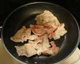 ごぼうと豚バラのごま酢炒め作り方2写真