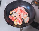 豚バラ肉とWネギの塩焼きうどん作り方4写真