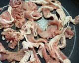 時短簡単 豚こま肉と厚揚げの味噌炒め作り方1写真