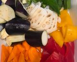 豚こまと彩野菜の黒酢あんかけ作り方2写真
