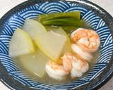 冷やしで美味しい♪冬瓜とエビのあっさり煮作り方5写真
