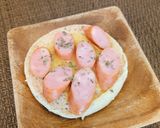 イングリッシュマフィンのウインナー乗せ作り方6写真
