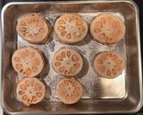 れんこんの梅つくねはさみ焼き＊お弁当にも◎作り方3写真