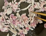 豚肉としめじの中華風炒め(青椒肉絲)作り方3写真