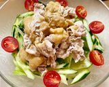 昭和の喫茶店の梅ドレッシングの豚しゃぶサラダ♡作り方3写真