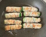 ズッキーニの豚バラ巻き甘辛焼き作り方4写真