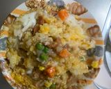 レンジ簡単中華風梅カルボ味炒飯弁当作り方10写真