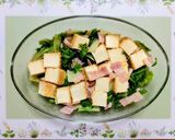 白菜ベーコン厚揚レンジ蒸し料理！丼！簡単ランチ作り方8写真