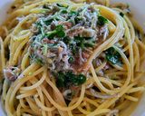 和えるだけ！しらすと梅肉のゴマ和えパスタ作り方7写真