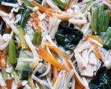 お弁当に☆切る☆小松菜の重ね煮入り卵焼き作り方3写真