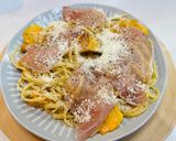 いしり醤油&柿と生ハムチーズバターパスタ作り方9写真