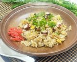 タコとしめじの和風だし炒飯🐙チャーハン😋作り方6写真