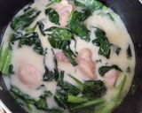 豆乳で簡単♡小松菜と鶏肉のクリーム煮🎵作り方5写真