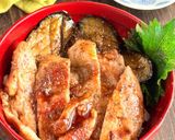 うなぎのタレ1本で♪豚肉と格子ナスのかば焼き丼作り方5写真