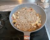 蕎麦とキノコのパスタ作り方3写真