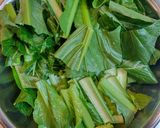 小松菜のひき肉炒め作り方1写真