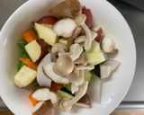 お一人様洋風中華丼味根菜たっぷり野菜炒め作り方9写真