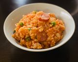 ワンボールレンジ、ケチャップライス！作り方4写真