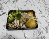 じゃがいもとブロッコリーと大豆のポタージ作り方1写真